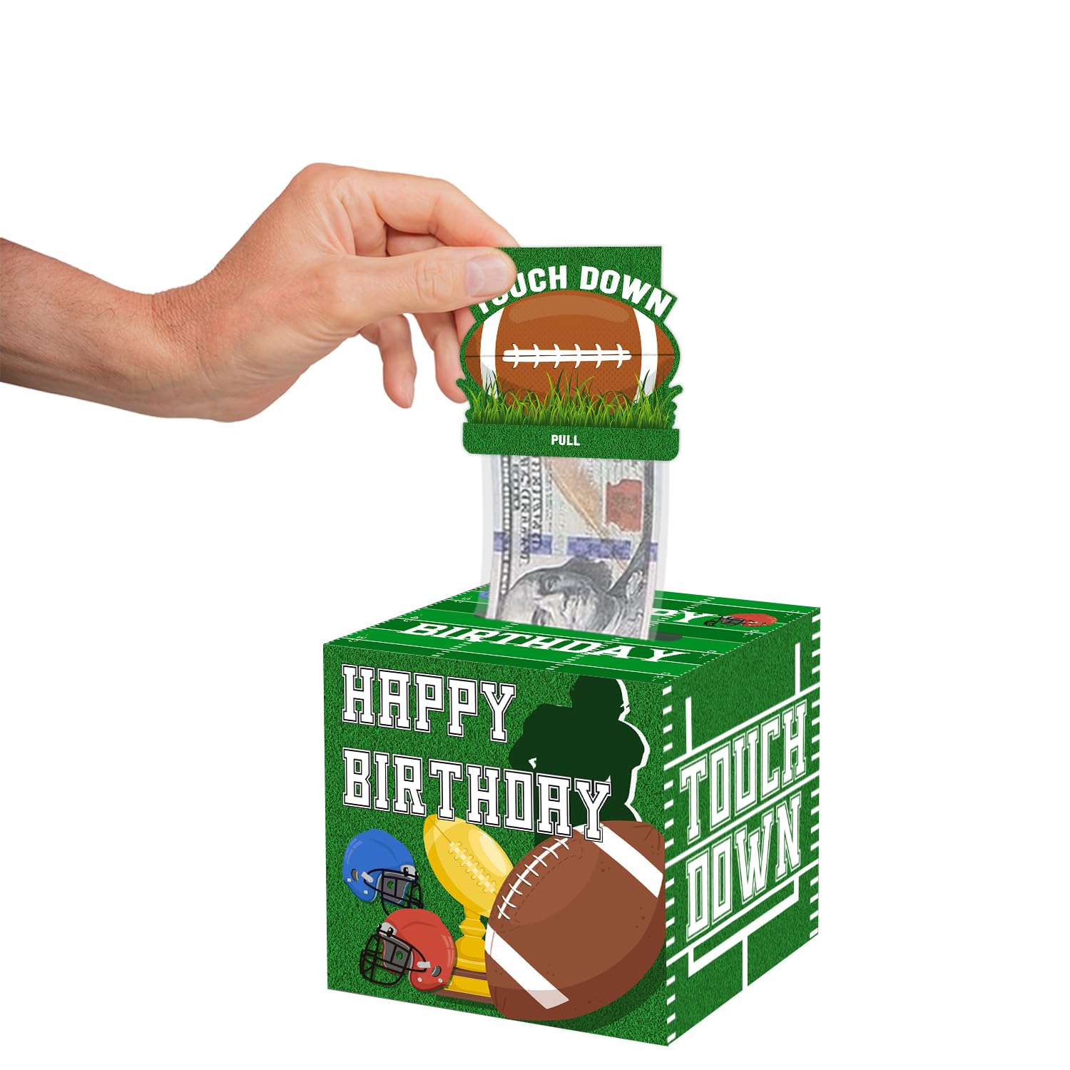 SHLINCO Football 3 Money Bank - Green 5" x 5" x
