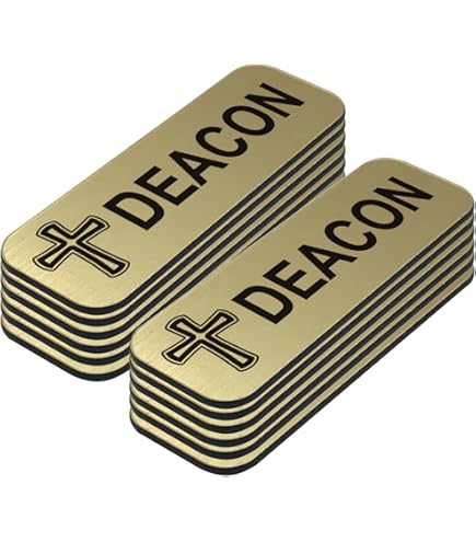 Praying Hands Name Tags - Brushed Gold 1x3 Inch Badges For Church (10 Pack)