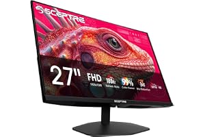 New! Sceptre 27-inch Prime Gaming Monitor DisplayPort x2 180Hz HDMI x2 180Hz Build-in Speakers, Machine Black 2027 (E275B-FW1