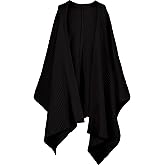Lucky Brand Women's Rib Knit Ruana, Shawl Wrap Poncho, Stylish & Comfortable