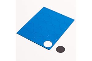U Brands Blue Round Magnets, 0.75 Inch, 20 Count, Strong Small Circle Magnets for Whiteboards, Lockers, Refrigerators, Magnetic Boards, Classroom, Office, Crafts