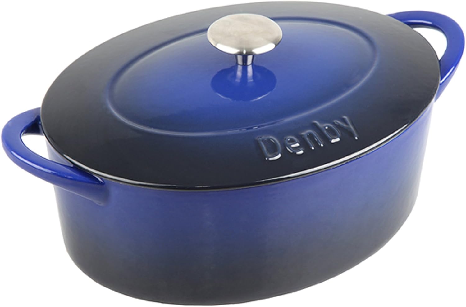 Denby Cast Iron Oval Covered Casserole, 4.2Liter, Blue Amazon.ca Home & Kitchen