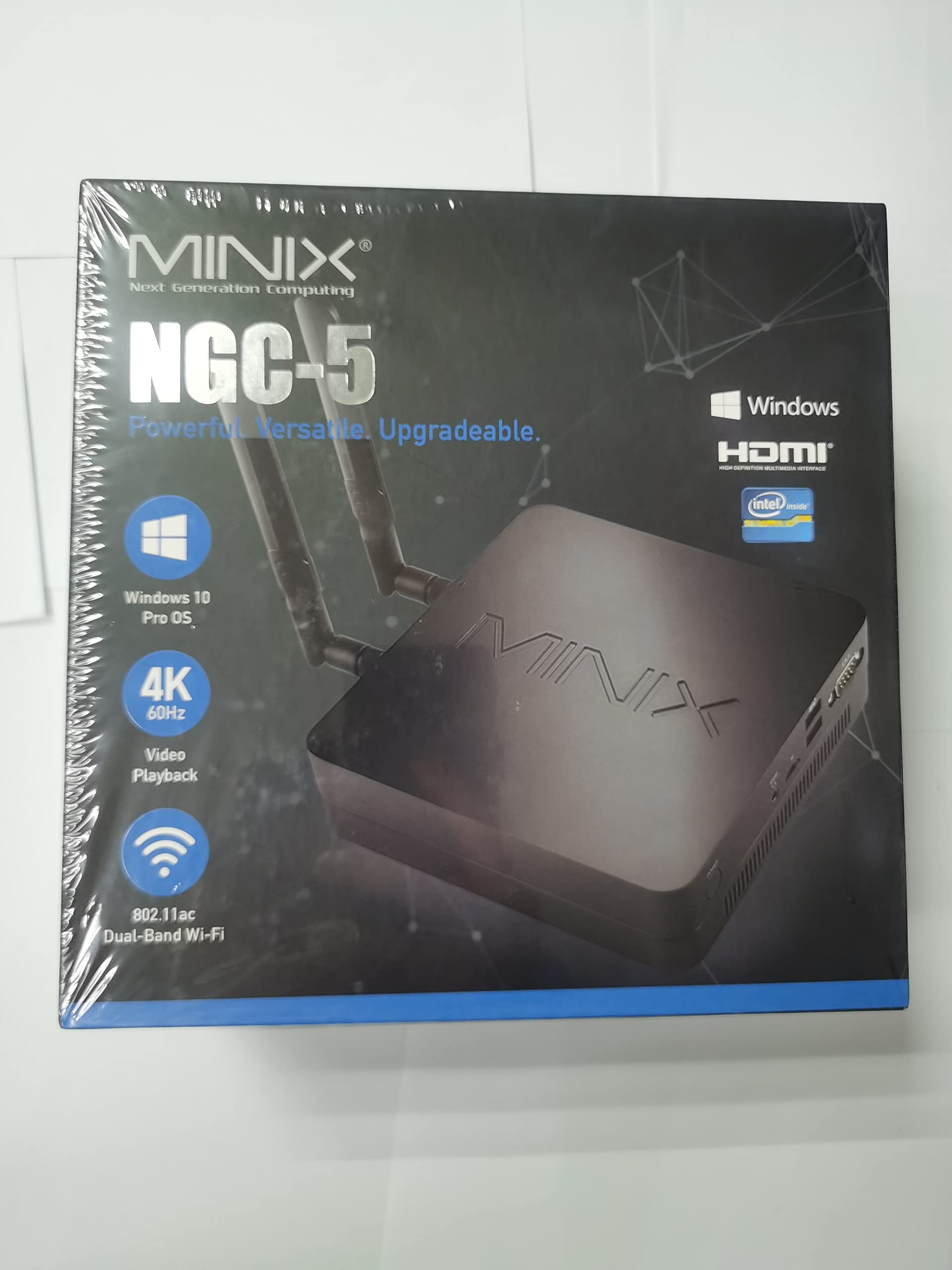 MINIX NGC-5, Intel i5-8279U Mini PC 8GB/256GB M.2 NVMe SSD, Triple 4K @ 60Hz Display/HDMI 2.0/ USB-C/DP/2xGigabit Ethernet/4USB 3.1. Support 4G LTE, SSD (SATA), Auto Power On