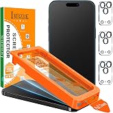 IMBZBK Matte Screen Protector for iPhone 17 Pro, Tempered Glass, 3+3 Pack | 9H+ Hardness, Military Grade Shatterproof, Case Friendly, Bubble Free Auto-Dust Removal, with 3 Camera Lens Protectors