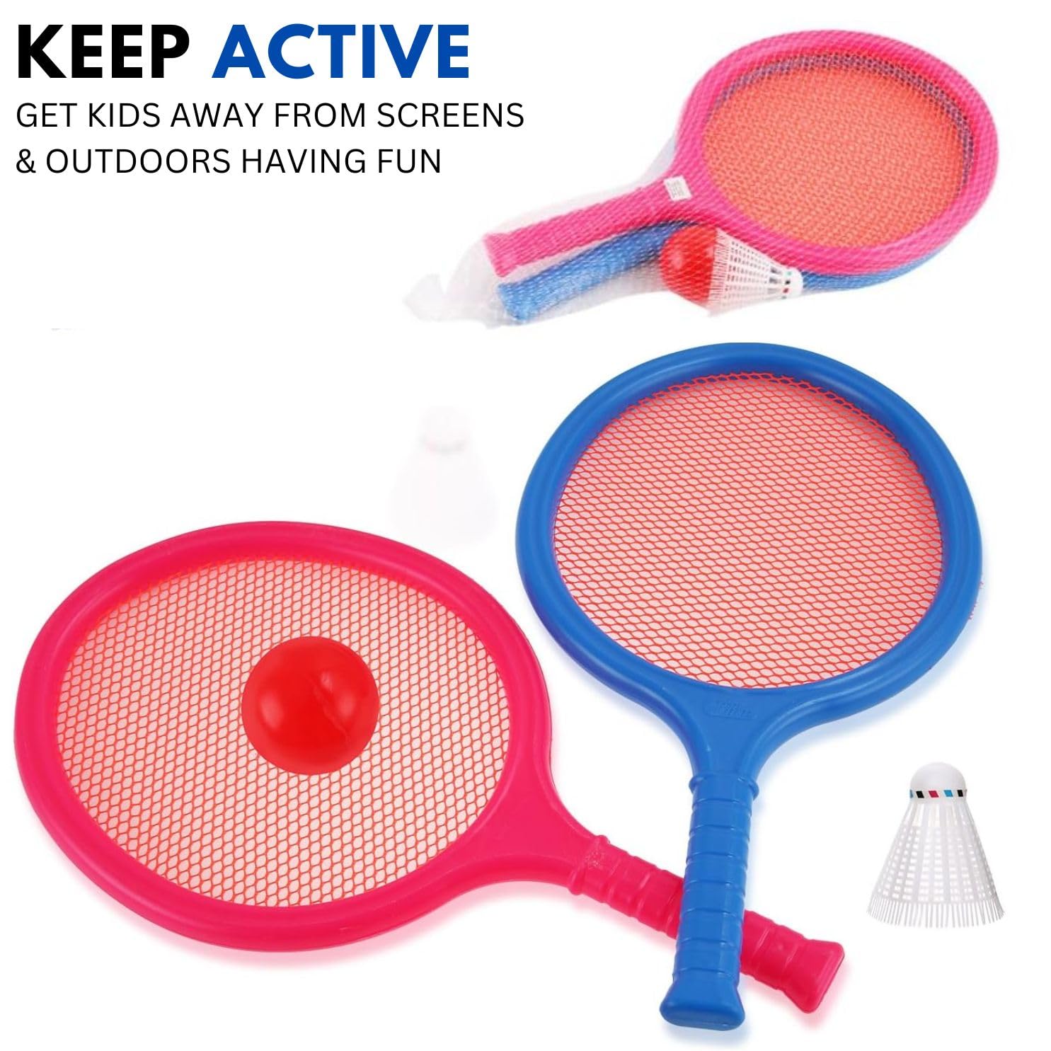 Mua Badminton Racket Set for Kids, Toddlers with Paddles, Ball and ...