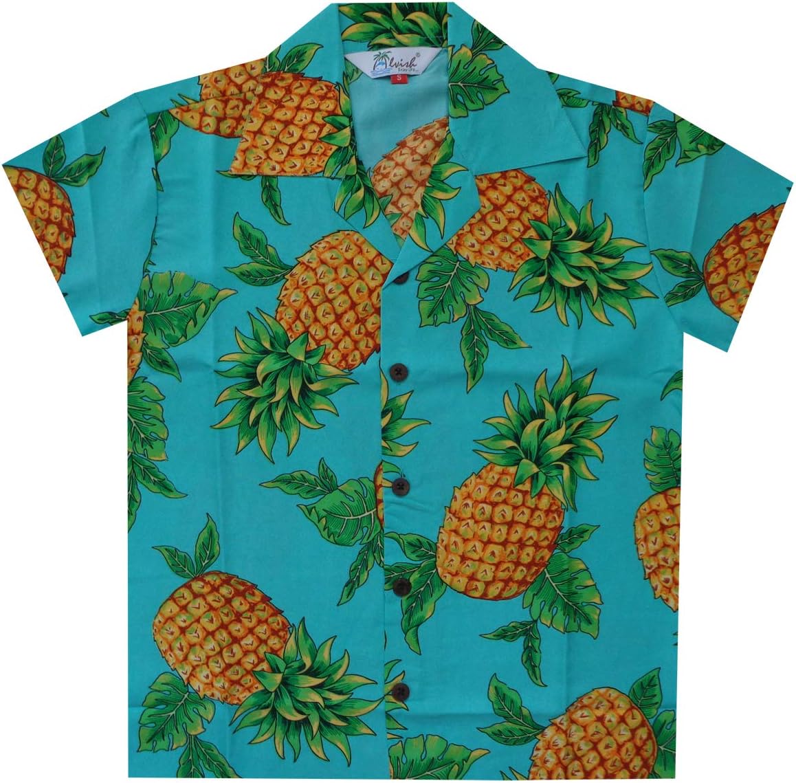 Hawaiian Shirts Boys Bamboo Beach Aloha Party Camp Short Sleeve Holiday Casual