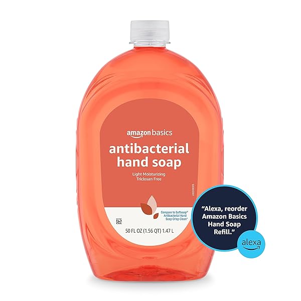 AMAZON BASICS LIQUID HAND SOAP REFILL, LIGHT MOISTURIZING, TRICLOSAN-FREE, PHTHALATE-FREE, PARABEN-FREE, CITRUS, 50 FL OZ (PACK OF 1) (PREVIOUSLY SOLIMO)