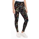 Tipsy Elves Women's Leggings - Full Length Bright and Neon Paint Splatter, Rainbow, and Patterened Leggings for Women