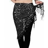 MISI CHAO Belly Dance Hip Scarf - Hip Skirt Belly Dancing Belt Triangle Shawl Tassel Belts Waist Chain for Women/Girls
