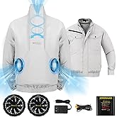 MIDIAN 30V Air Cooling Jacket, 20000mAh Large Capacity Cooling Clothes with Fan Body Cold Apparel for Working Cycling Outdoor