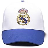 Fan Ink Real Madrid 2-Tone Adjustable Hat – Officially Licensed Soccer Cap – Embroidered Club Crest – Curved Brim – Unisex One Size – Royal & White