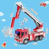 GizmoVine Fire Engine Toy Large Fire Truck with Lights Sounds Rescue Ladder view 2
