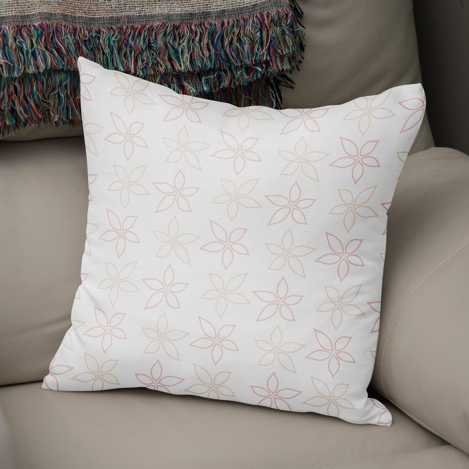 Bonamaison Decorative Cushion Cover Random Pattern, Throw Pillow Covers, Home Decorative Pillowcases for Livingroom, Sofa, Bedroom, Size:43X43 Cm - Designed and Manufactured in Turkey