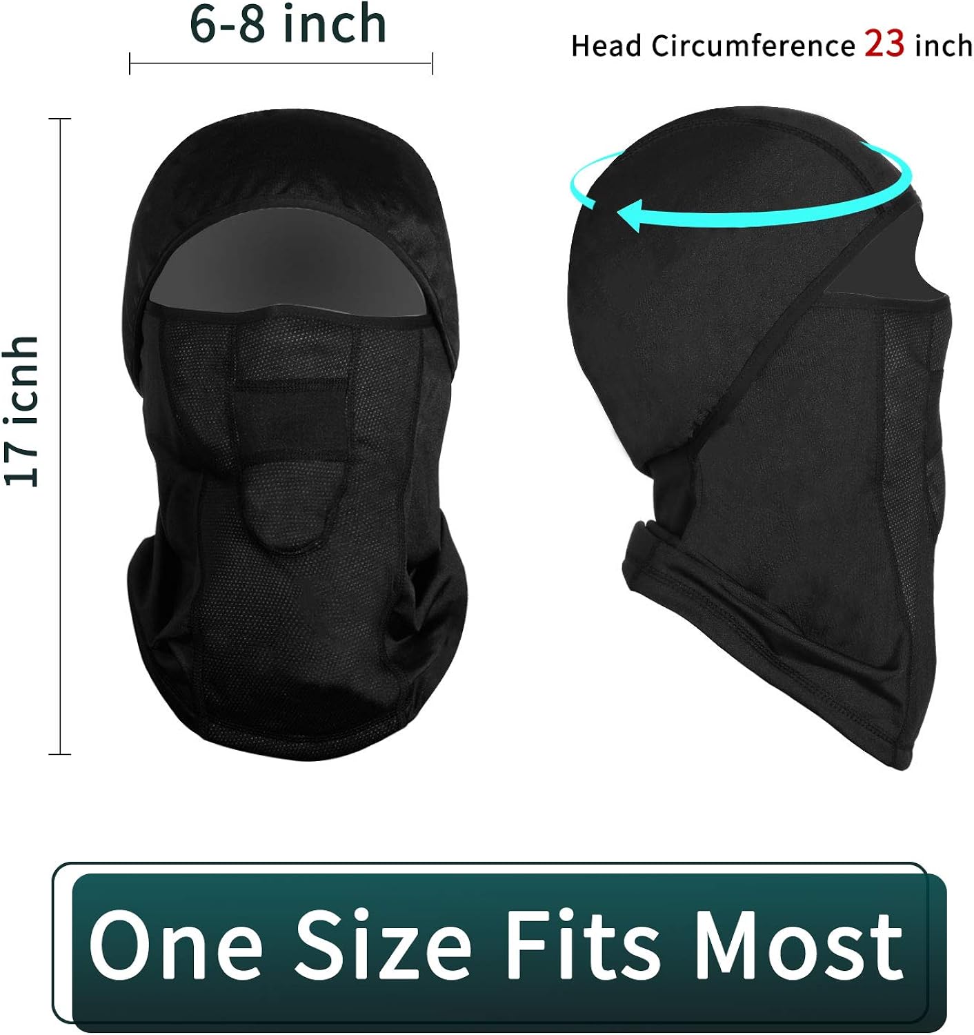 Achiou Winter Balaclava Ski Mask Face Mask Windproof Breathable for Men Women Black at  Men’s Clothing store