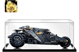 Instnovny Acrylic Display Case for Collectibles Assemble Acrylic Display Box for Lego 76240 Building Set Clear Acrylic Case for Display Action Figures Car Model Toys(Black,19.7*11.8*7.9 inch)