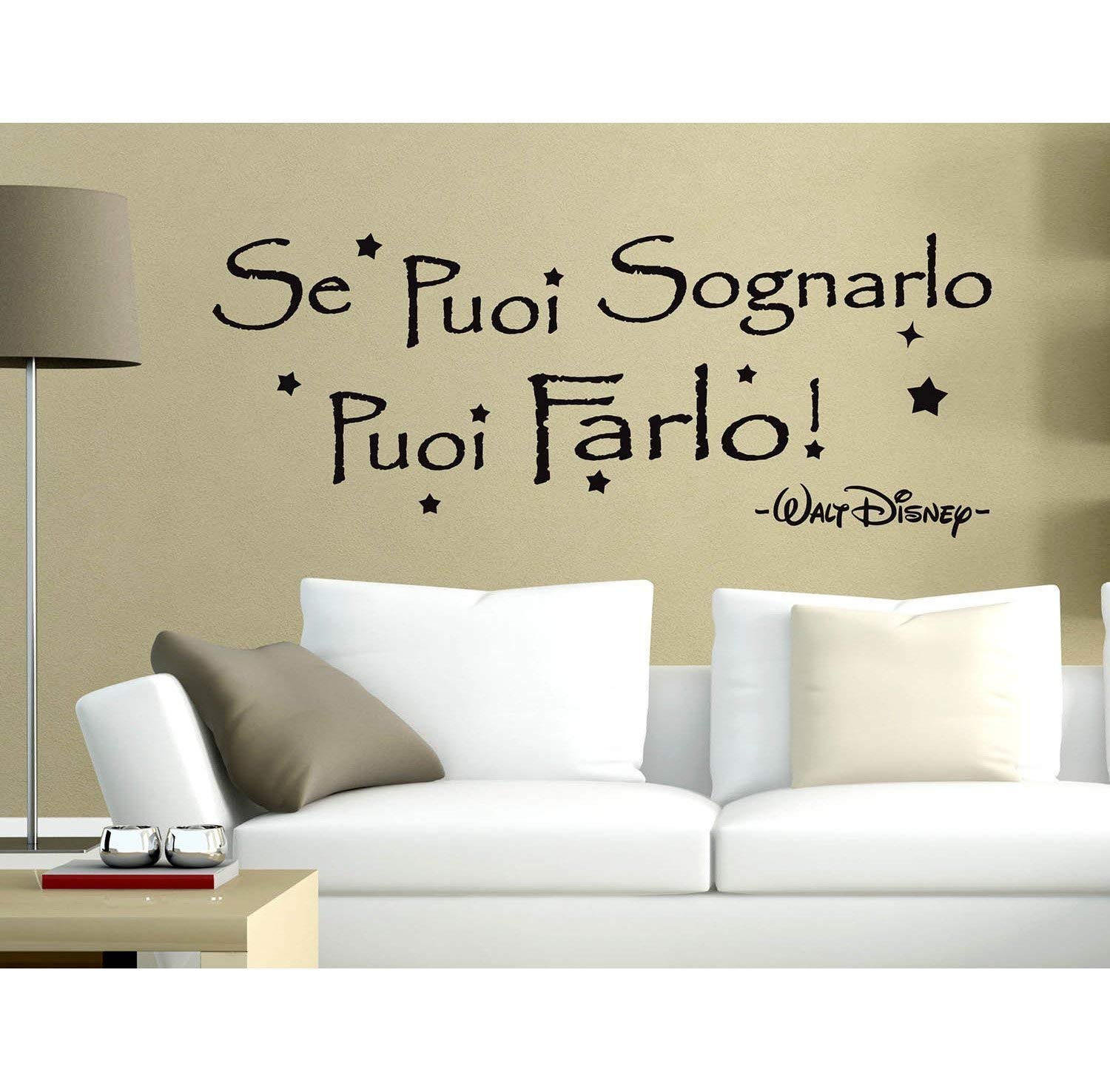Adesivi Murali Frasi Se Puoi Sognarlo Puoi Farlo Wall Stickers Adesivo Murale Frase Citazione Citazioni Sogno Walt Disney Decorazione Interni Stickerdesign Amazon It Handmade