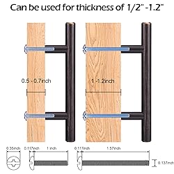 30 Pack Bronze Solid Cabinet Handles Drawer