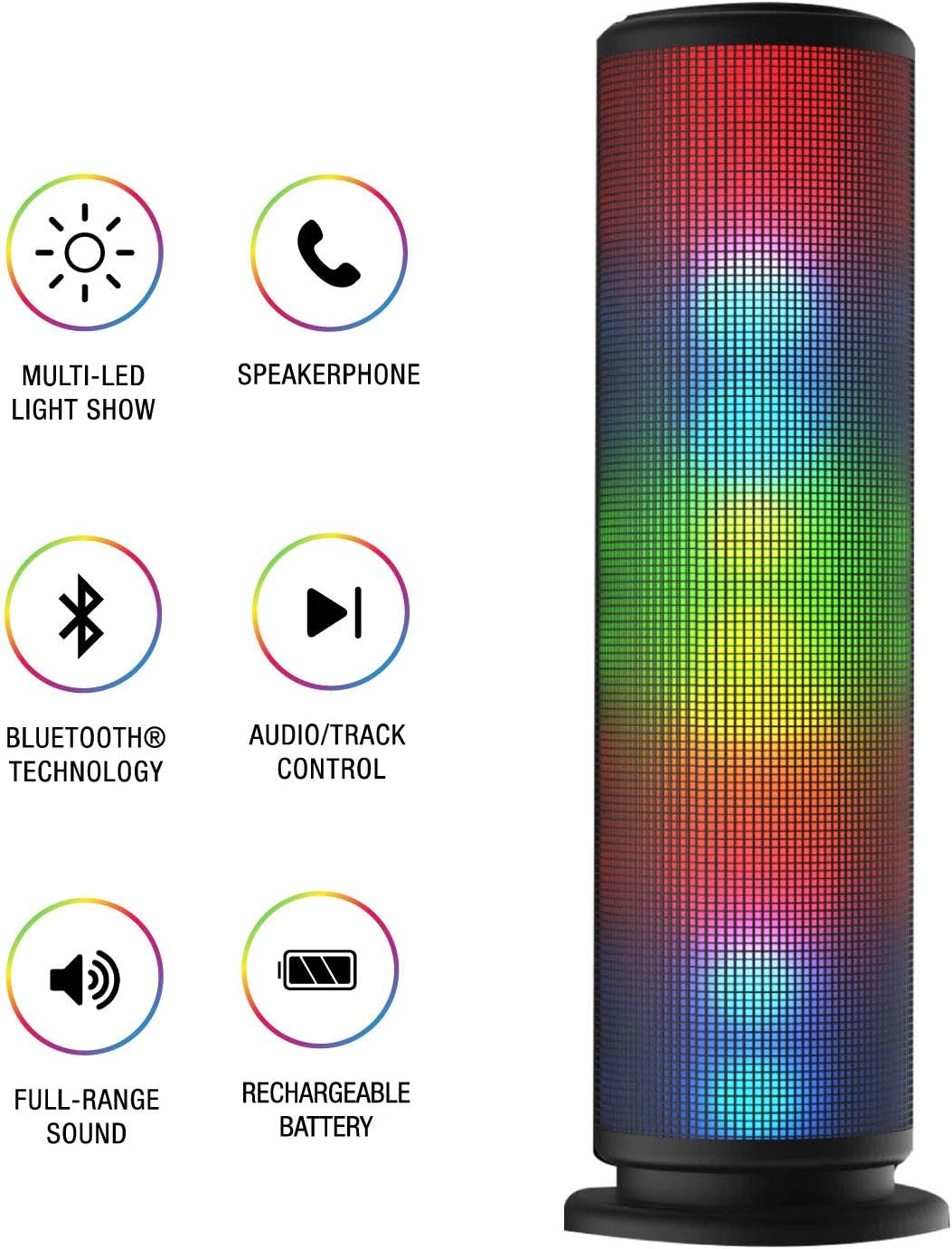 bluetooth speaker with led light show