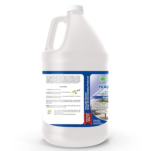 GREENFIST HYDROGEN PEROXIDE READY TO USE ALL PURPOSE (GLASS, CARPET,STAIN REMOVER) CLEANER (1 GALLON)