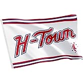 Desert Cactus Houston Rockets Flag NBA 100% Polyester Indoor Outdoor 3x5 feet National Basketball Association Team Flags (Flag City Edition 2023 A)