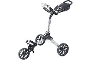 Bag Boy Nitron 3 Wheel Golf Push Cart, Easy 1 Step Open and Fold, Scorecard Console, Beverage Holder, Mobile Device Holder, Handle Mounted Parking Brake