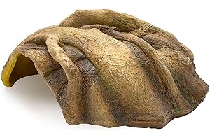 Cosyall Reptile Hide Resin Tree Stump Snake Hide and Cave Hideout Terrarium Habitat Reptile Tank Accessories Decor Leopard Gecko Habitat Shelter for Bearded Dragon Corner Lizard Spider Frog Amphibians