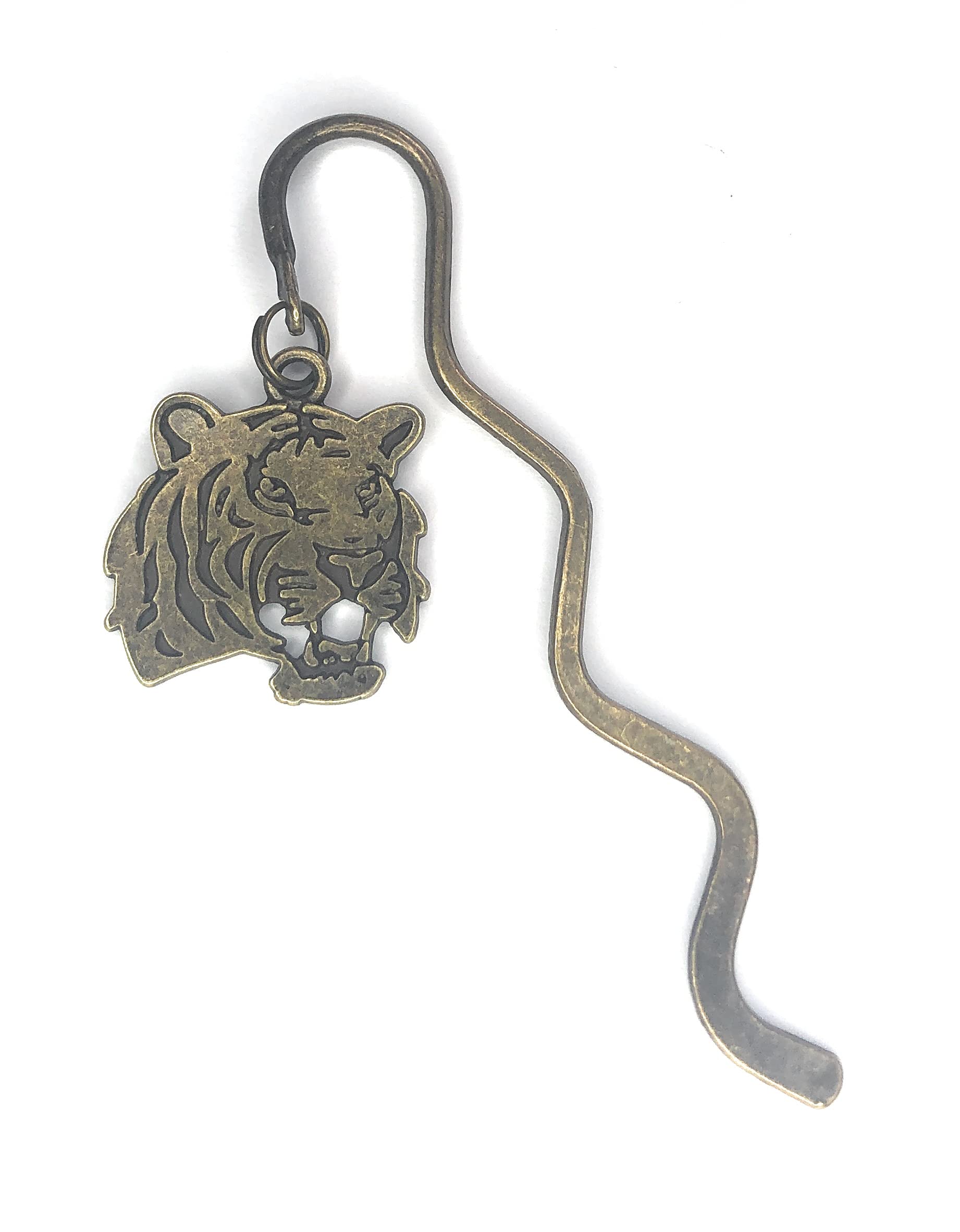 FizzyButton Gifts Tiger Mini Bookmark with Bronze Tone Charm, in Gift Bag