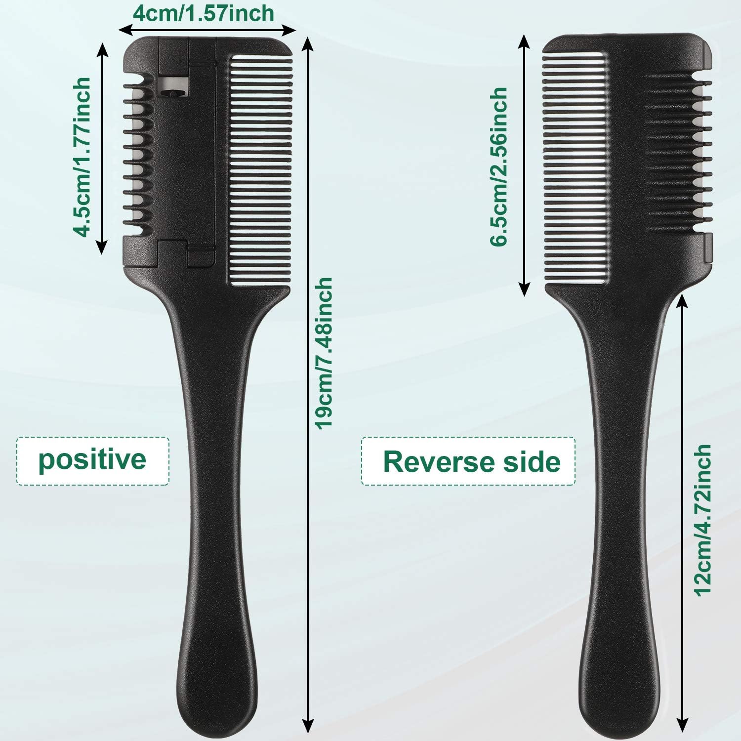 Razor Comb Hair Thinner Comb Hair Styling Razor Cutter Razor Scissors Double Sided Styling Razor Tool for Cutting and Styling - Image 3