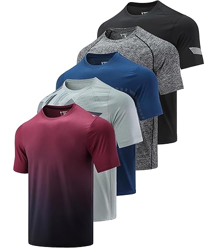 トップス SPECIAL TECH ACTIVE DRY SHIRTS Amazon.com: [5 Pack] Men's Dry-Fit Active Athletic Crew Neck T