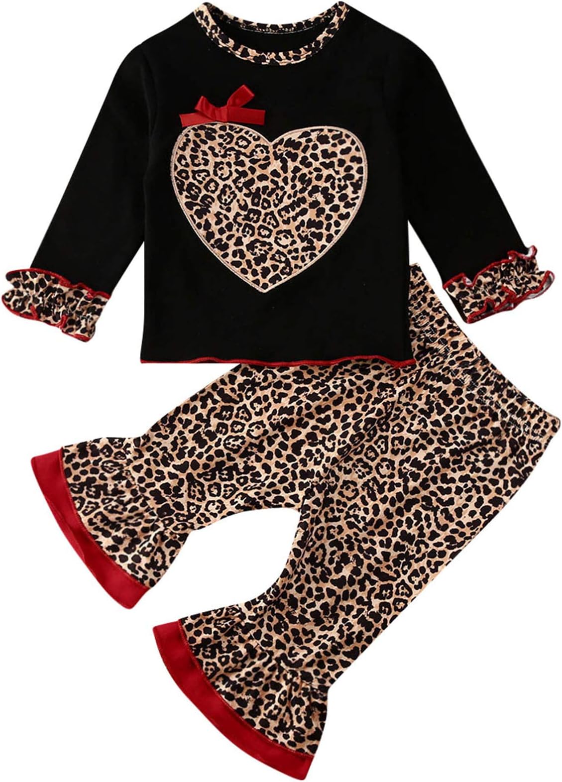 2PCS Baby Girl Off Shoulder Tube Top Shirt+Ruffle Floral Pants Casual Clothing