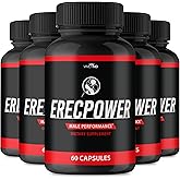 Erecpower for Men Capsules - Erecpower Pills Advanced Formula - Maximum Strength, ErecPower for Men Supplement Erec Power 60 Capsules, Erec Power Pills Reviews (5 Pack)