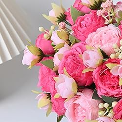 MARTINE MALL 12 Packs Peonies Artificial