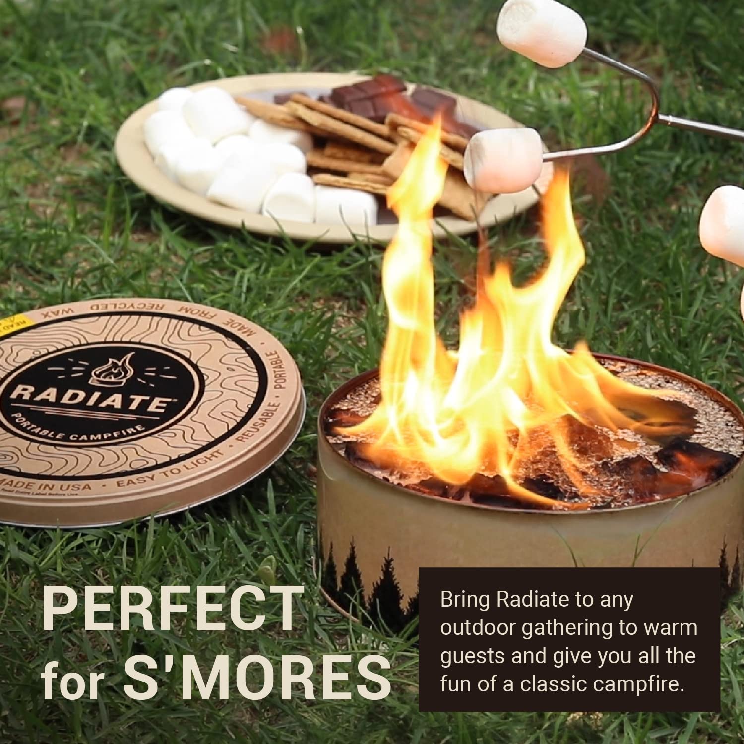 Radiate XL Outdoor Portable Campfire 3 to 5 Hours of Burn Time 8