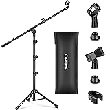 CAHAYA Tripod Microphone Stand Boom Arm Floor Mic