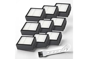 ADAPTICAUS 9-Pack High Efficiency Filter Roomba Vacuum Bags E, I & J i3 i3+ i4 i5 j5 i6 i6+ i7 j8 j8+ E5 E6 Filter for Roomba Filter Replacements Robot Vacuum Cleaner for Irobot Roomba Replacement Parts 4639161