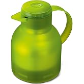 Emsa Samba, Quick Press, Vacuum Insulated Thermal Carafe, 34 oz, Translucent Light Green