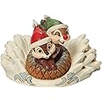 Enesco Disney Traditions by Jim Shore Chip and Dale Sledding in an Acorn Figurine, 2.16 Inch, Multicolor