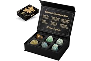 AOVILA Gemini Crystals Gift Set, Zodiac Signs Healing Crystals Birthstones with Horoscope Box Set Gemini Astrology Crystals Healing Stones Gifts