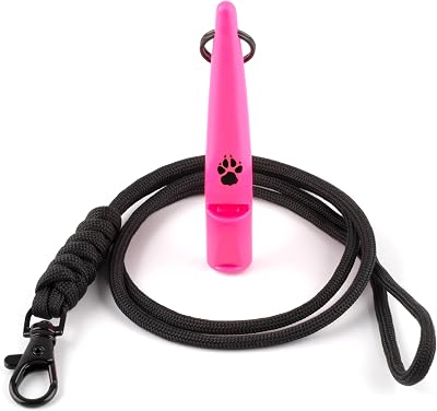The Dog Lady TDL Gun Dog Training Whistle with Lanyard - Pink