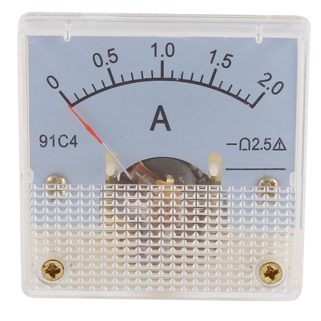 sourcingmap DC 0-2A Rectangle Analog Panel Ammeter Gauge Amperemeter Class 2.5