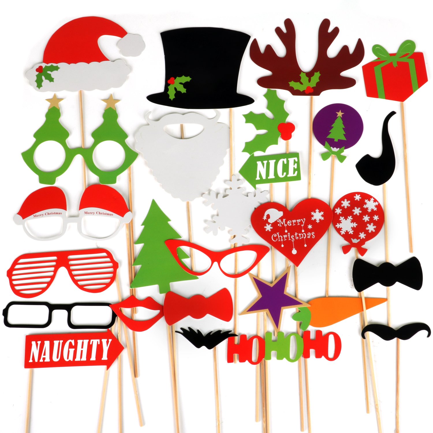 TRIXES Photo Booth Accessories Fun Christmas Party Photo Party Prop