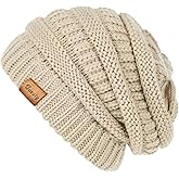 Slouchy Beanies for Women Cable Knit Winter Hats Ladies Gifts Chunky Skull Cap Thick Warm Stocking Caps for Cold Weather
