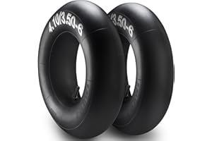 STEERLING TIRE CO. 4.10/3.50-6 tube (2 Pack) Thorn Resistant - Extra Heavy Duty - 13 x 4.00-6 inner tube replacement with TR-13 Straight Valve Stem. Perfect for Gorilla Carts, Wheelbarrows, Lawn Mowers, Snowblower