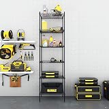 FTEYUET 6-Tier Metal Shelving Unit Black Heavy Duty Wire Storage Shelf view 4
