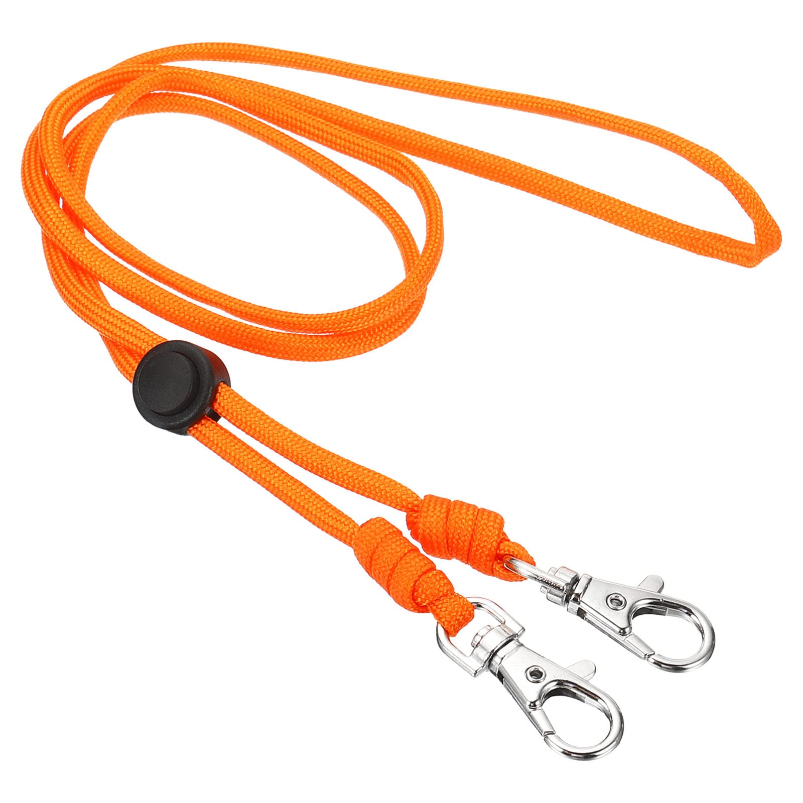 PATIKIL Neck Lanyard with 2 Swivel Hooks, Badge Lanyards Adjustable Long Strap ID Card Holder Keychains for Badge Holders, Orange