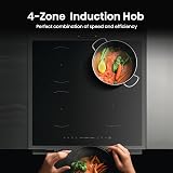 Hisense Hi6 Max 60cm Electric Cooker Induction Hob HDCEIT6C20B Jet Black view 11