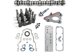 BTSCAR NON AFM/DOD 5.3 Camshaft Lifter Kit Fit for 2007-2013 Chevy Avalanche Silverado 1500 Tahoe Trailblazer, GMC Sierra Yukon Envoy, Buick SAAB Isuzu, w/Thrust plate & Valley Cover Gasket #12598832