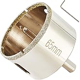 2 1/2 Inch (65mm) Diamond Hole Saw with Pilot Bit, DaduoRi 2.5" Tile Hole Saw with Center Drill Bit for Granite, Marble, Porc