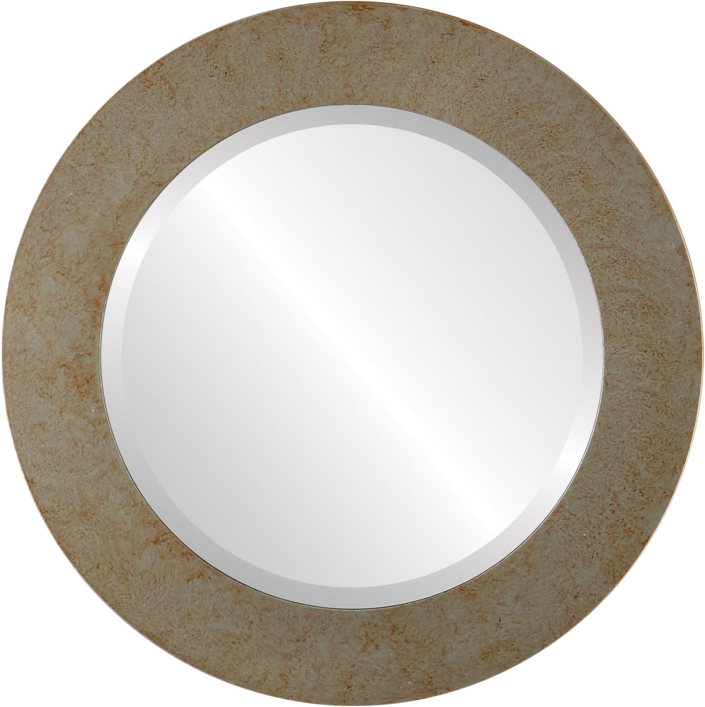Circle Beveled Wall Mirror for Home Decor Soho Style Burnished