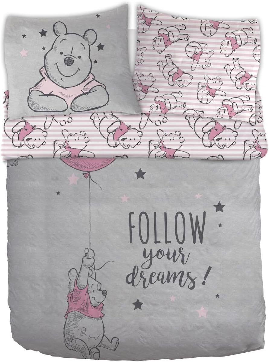 Disney Winnie The Pooh Duvet Cover Bedding Set Single 135 X 200 Cm Amazon De Kuche Haushalt